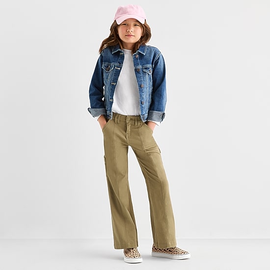 Thereabouts Little & Big Kid Girls Crew Neck Long Sleeve T-Shirt