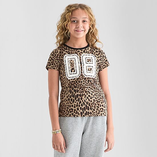 Xersion Little & Big Kid Girls Crew Neck Short Sleeve Regular Fit Graphic T-Shirt