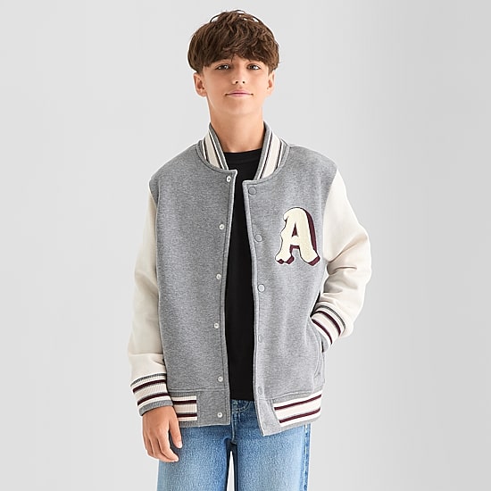 Thereabouts Little & Big Kid Boys Fleece Lightweight Varsity Jacket