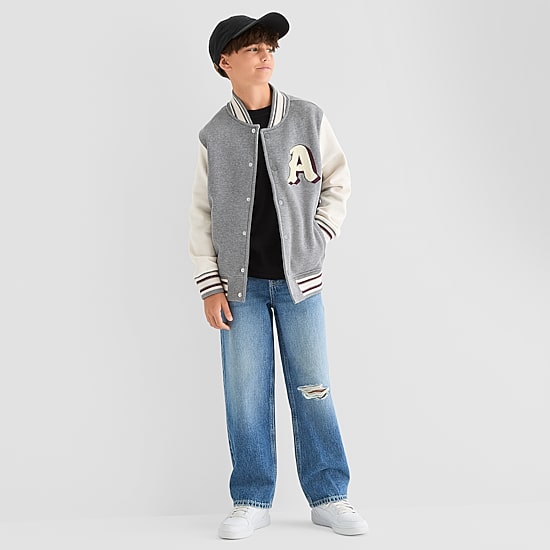 Thereabouts Little & Big Kid Boys Fleece Lightweight Varsity Jacket