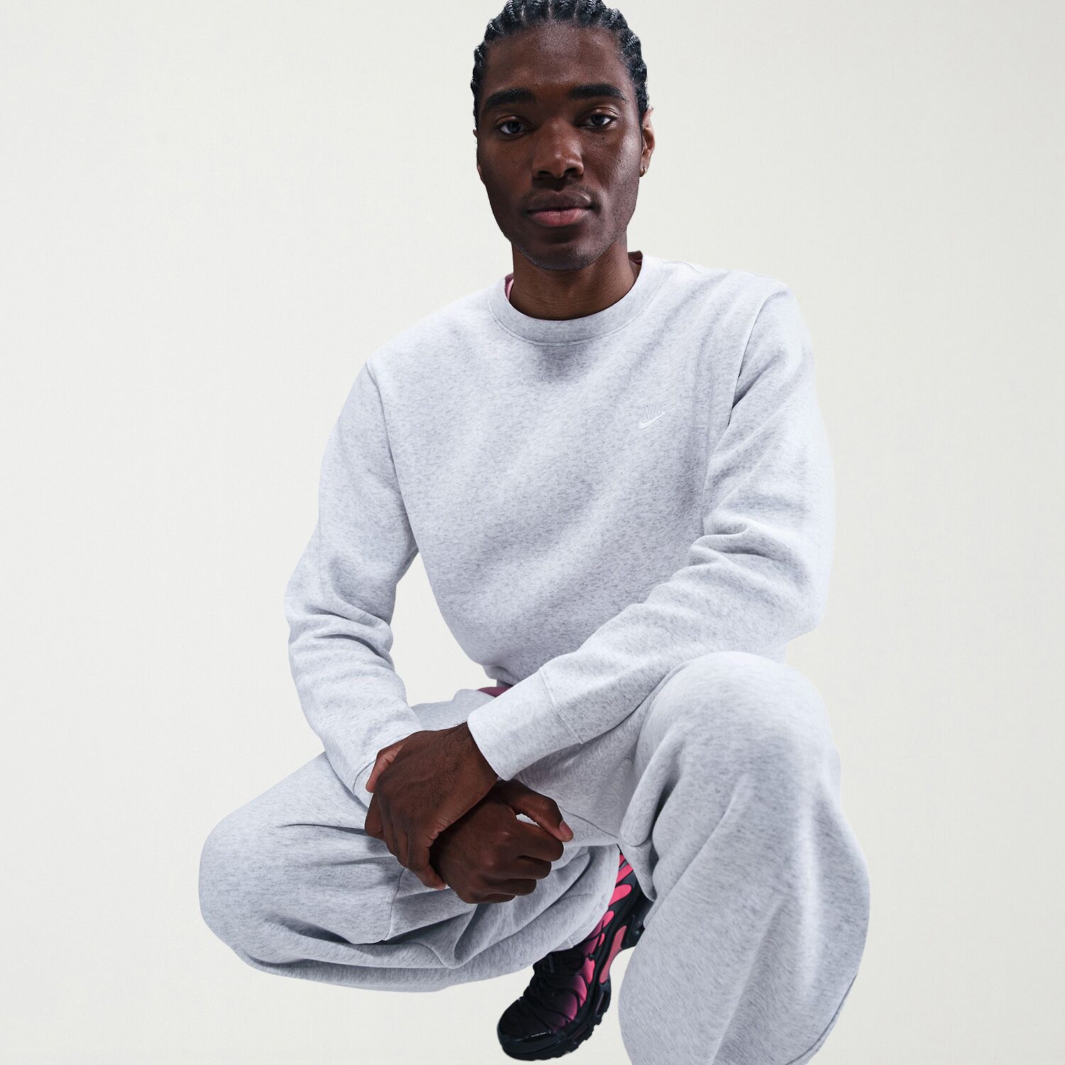 Nike Fleece Mens Crew Neck Long Sleeve Sweatshirt