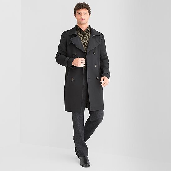 J. Ferrar Mens Midweight Trench Coat