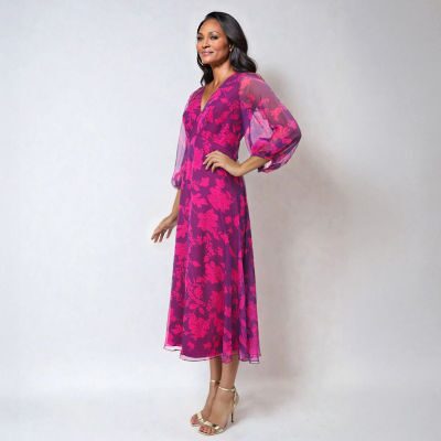 Rene by Rene Ruiz Collection Womens 3/4 Sleeve Evening Gown