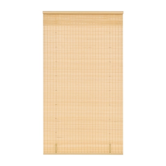 Home Basics Tortuga Cut-To-Width Light-Filtering Cordless Woven Wood Shade