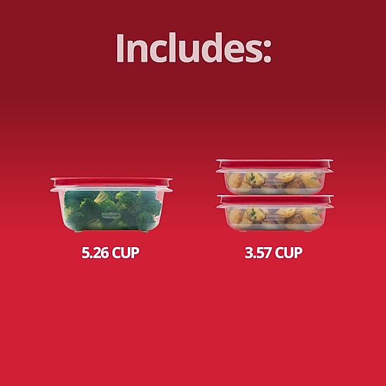 Rubbermaid Easy to Store 3-pc. Rectangle Food Storage Set