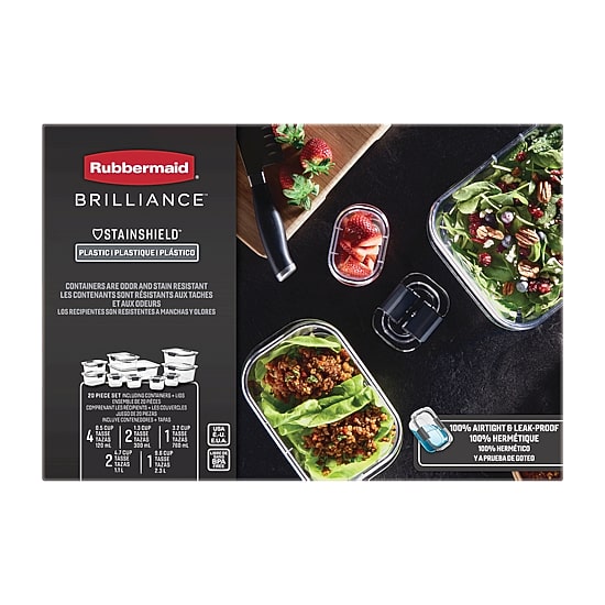 Rubbermaid Brilliance 20-pc. Food Storage Set