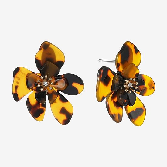 Bijoux Bar Glass 48mm Flower Stud Earrings