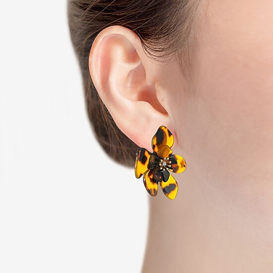 Bijoux Bar Glass 48mm Flower Stud Earrings