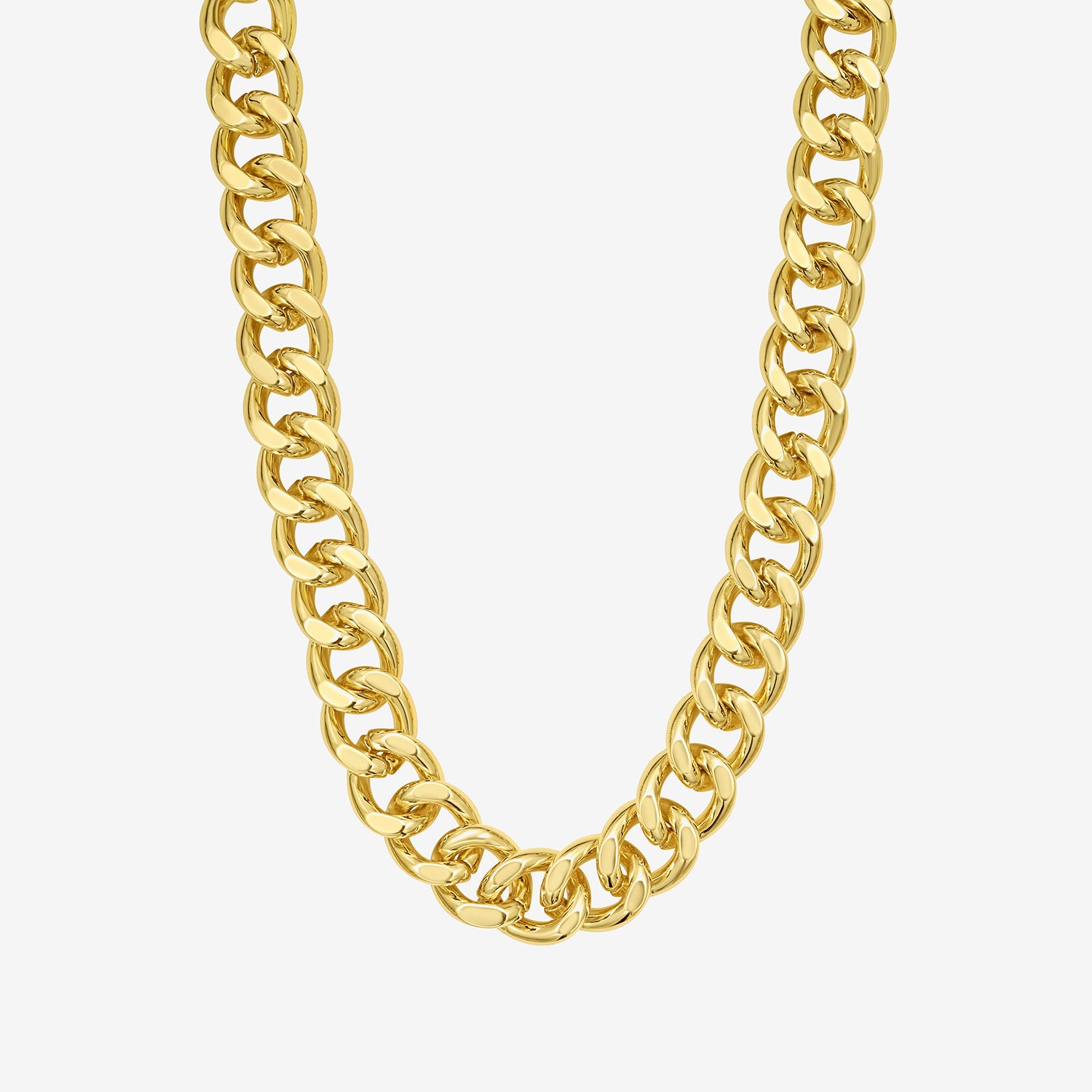Rebecca Minkoff Womens 14K Gold Over Brass 17 1/2 Inch Curb Chain Necklace