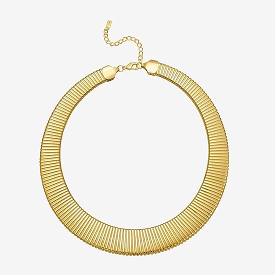 Rebecca Minkoff Womens 14K Gold Over Brass 18 Inch Collar Necklace