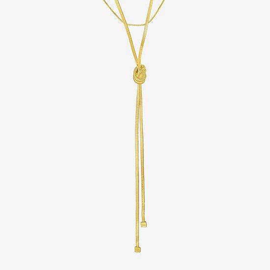Rebecca Minkoff Womens 14K Gold Over Brass 16 Inch Fashion Chain Necklace