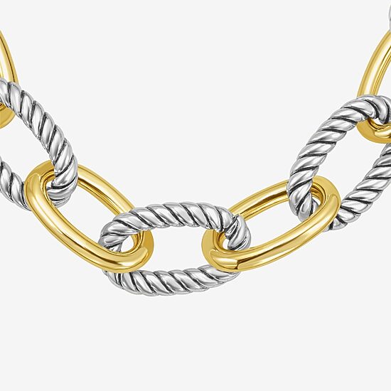 Rebecca Minkoff Womens 14K Gold Over Brass 18 Inch Link Necklace