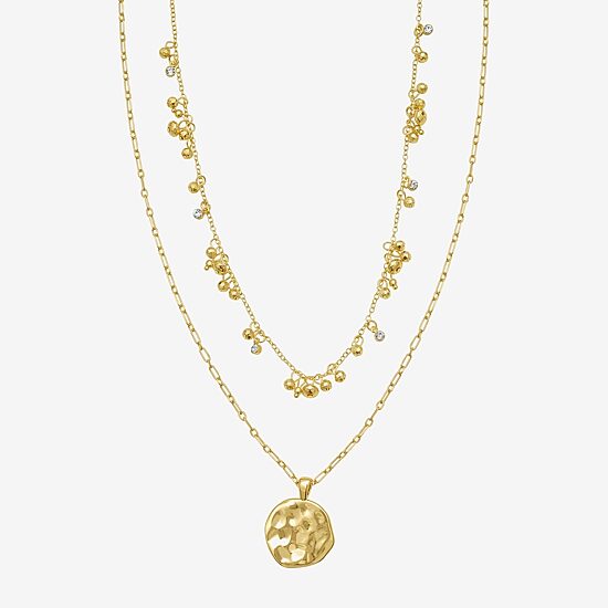 Rebecca Minkoff Womens 14K Gold Over Brass 18 1/2 Inch Pendant Necklace