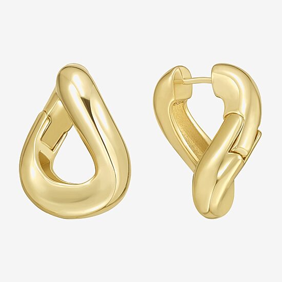 Rebecca Minkoff Womens 14K Gold Over Brass 3.1mm Hoop Earrings