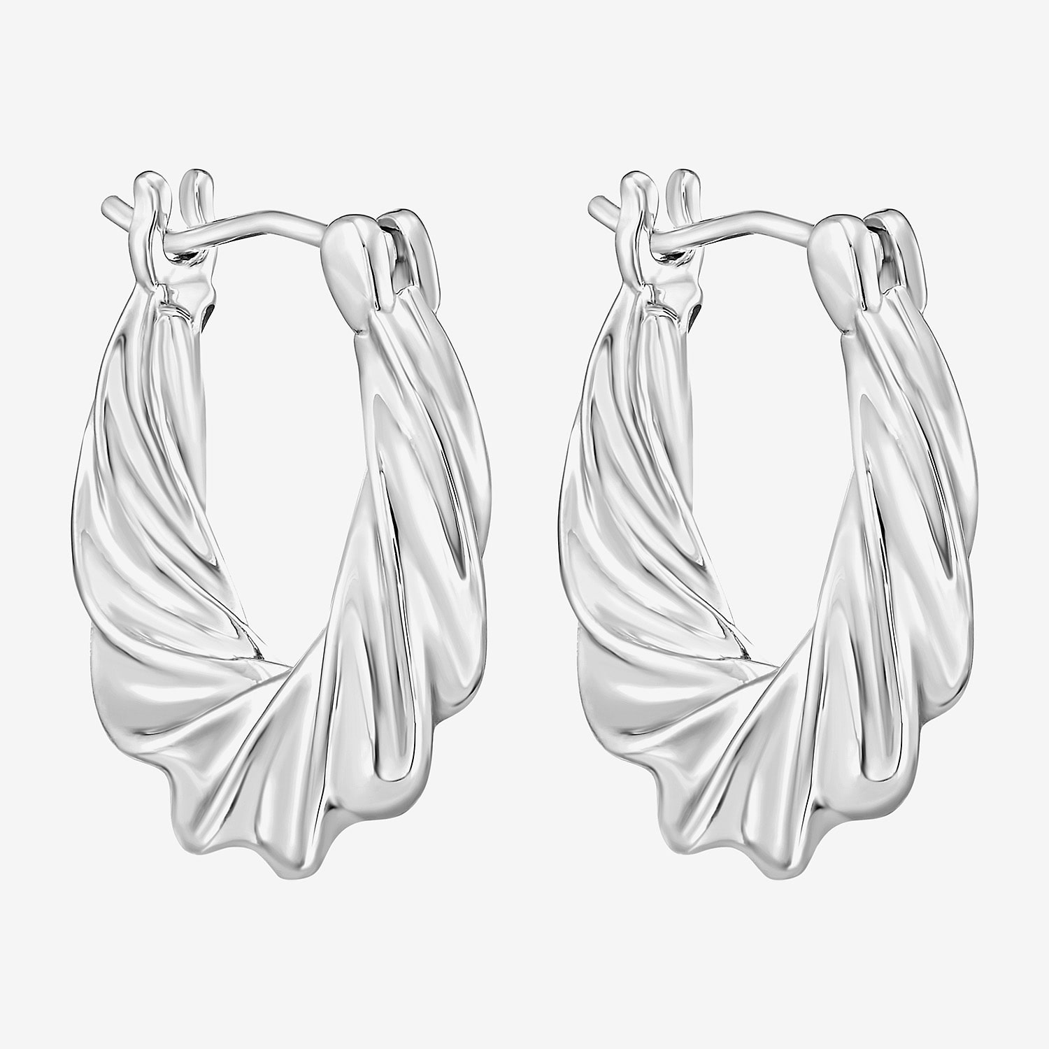 Rebecca Minkoff Womens 14K Gold Over Brass 2.1mm Hoop Earrings
