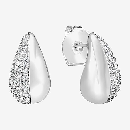 Rebecca Minkoff Womens White Cubic Zirconia 2 Pair Earring Set