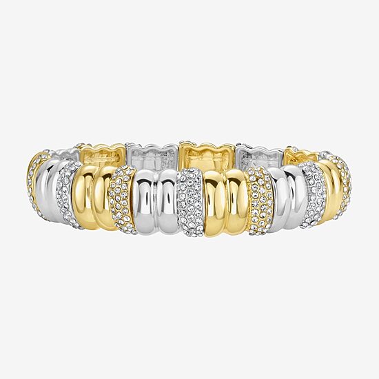 Rebecca Minkoff Diamond Accent Womens 14K Gold Over Brass Stretch Bracelet