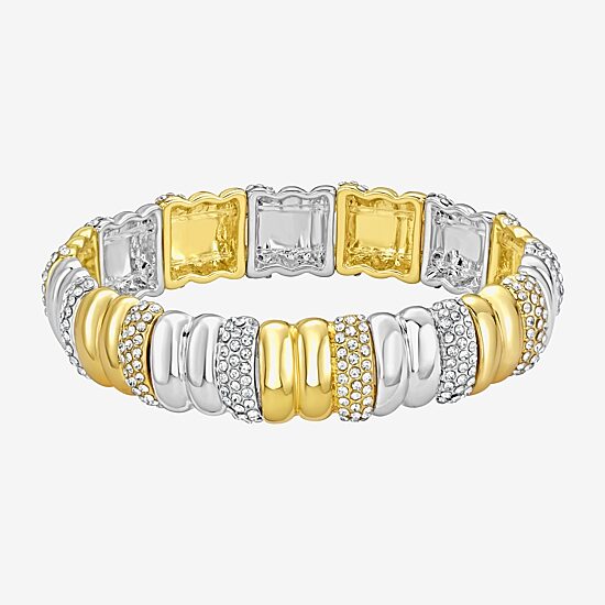 Rebecca Minkoff Diamond Accent Womens 14K Gold Over Brass Stretch Bracelet