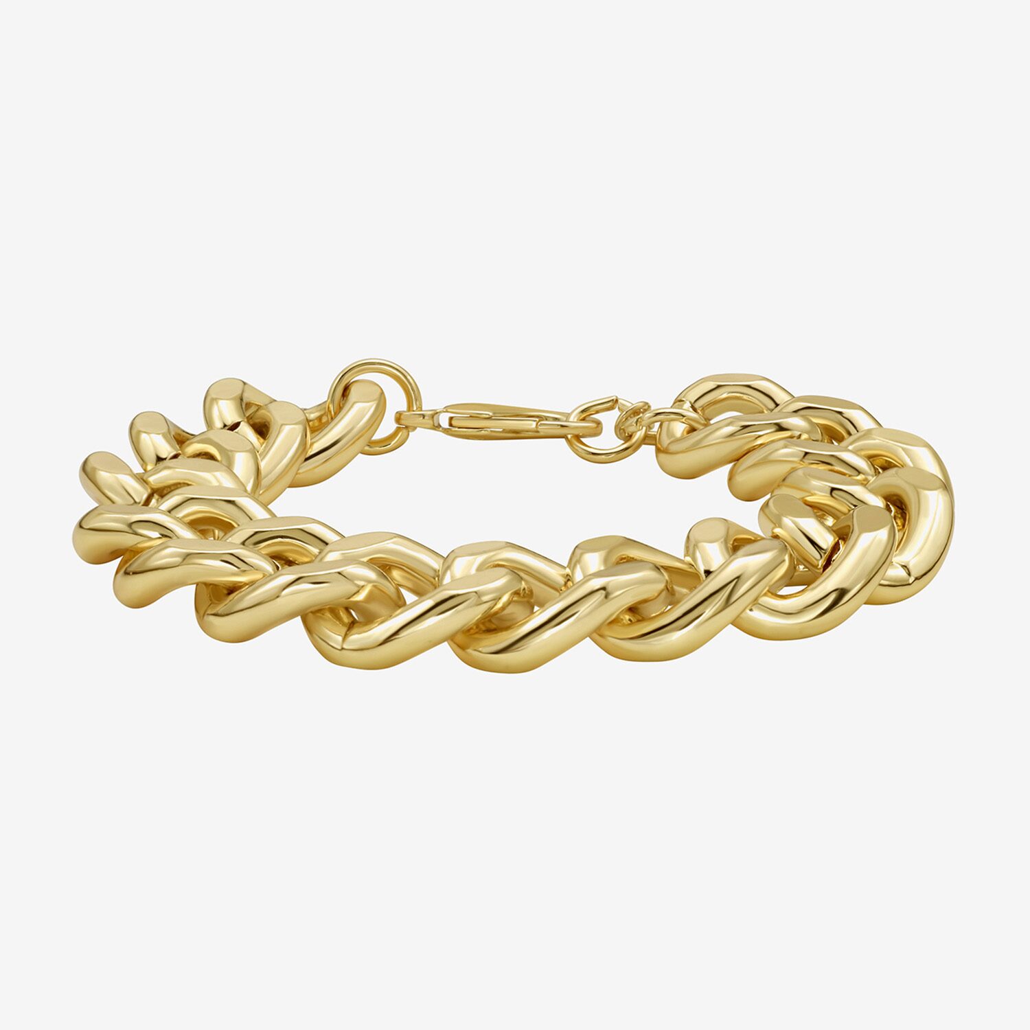 Rebecca Minkoff Silver Addiction Womens 8 Inch Solid Curb Chain Bracelet