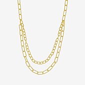 RM Rebecca Minkoff Womens 14K Gold Over Brass 21 Inch Link Necklace
