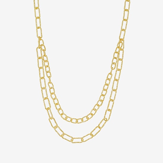 Rebecca Minkoff Womens 14K Gold Over Brass 21 Inch Link Necklace