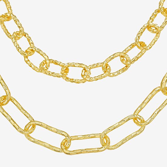 Rebecca Minkoff Womens 14K Gold Over Brass 21 Inch Link Necklace