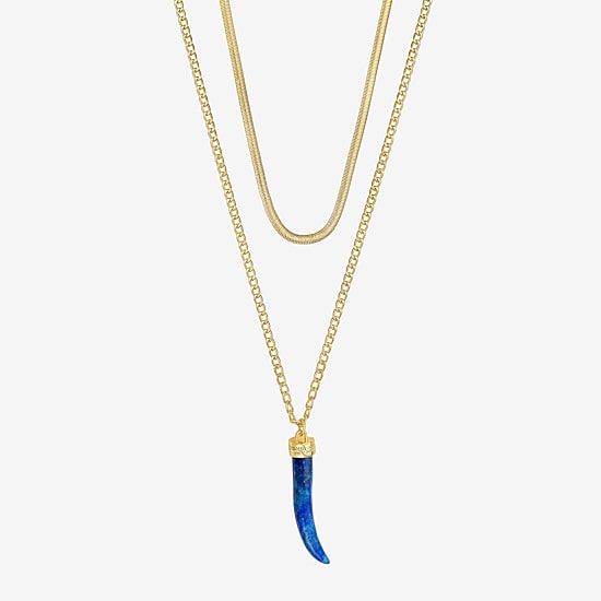 Rebecca Minkoff Womens 14K Gold Over Brass 16 Inch Pendant Necklace
