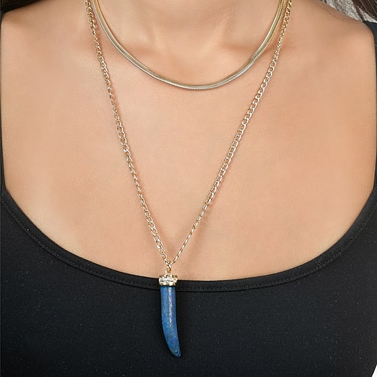 Rebecca Minkoff Womens 14K Gold Over Brass 16 Inch Pendant Necklace