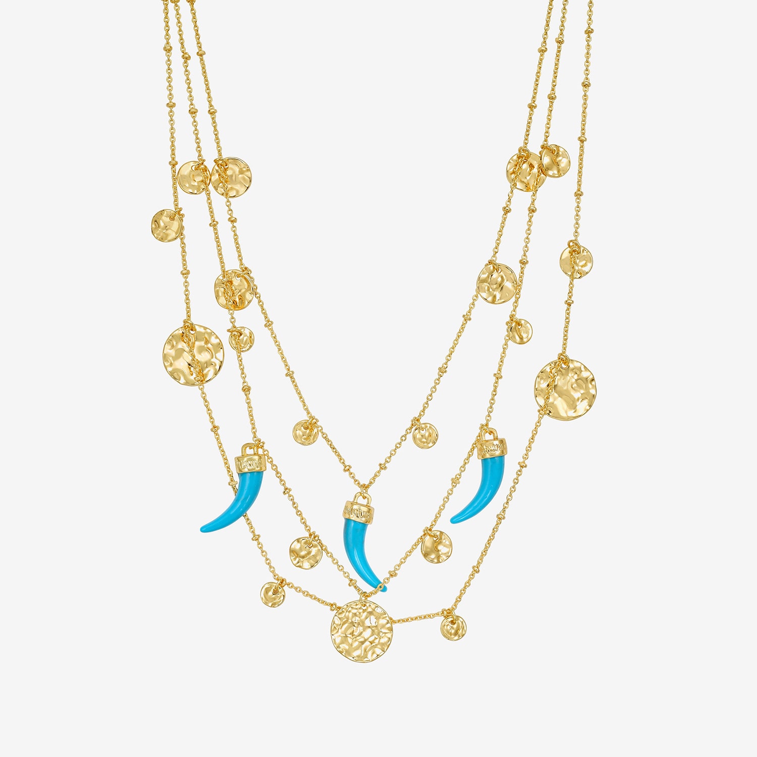 Rebecca Minkoff Womens 14K Gold Over Brass 16 Inch Pendant Necklace