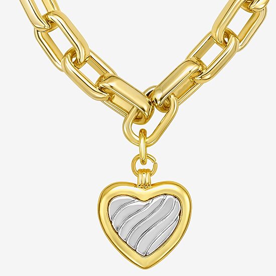 Rebecca Minkoff Womens 14K Gold Over Brass 17 Inch Link Necklace