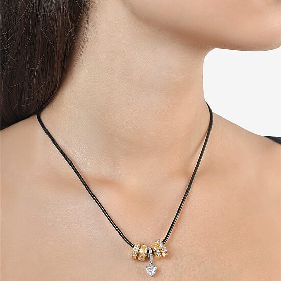 Rebecca Minkoff Womens White Cubic Zirconia 2-pc. Pendant Necklace Set