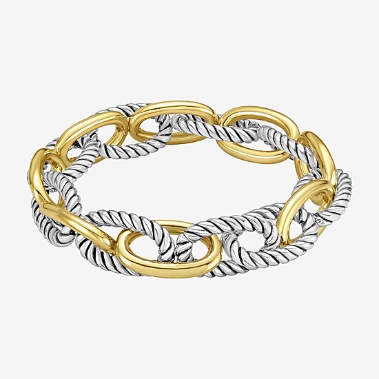 Rebecca Minkoff Womens 14K Gold Over Brass Solid Casted Chain Bracelet
