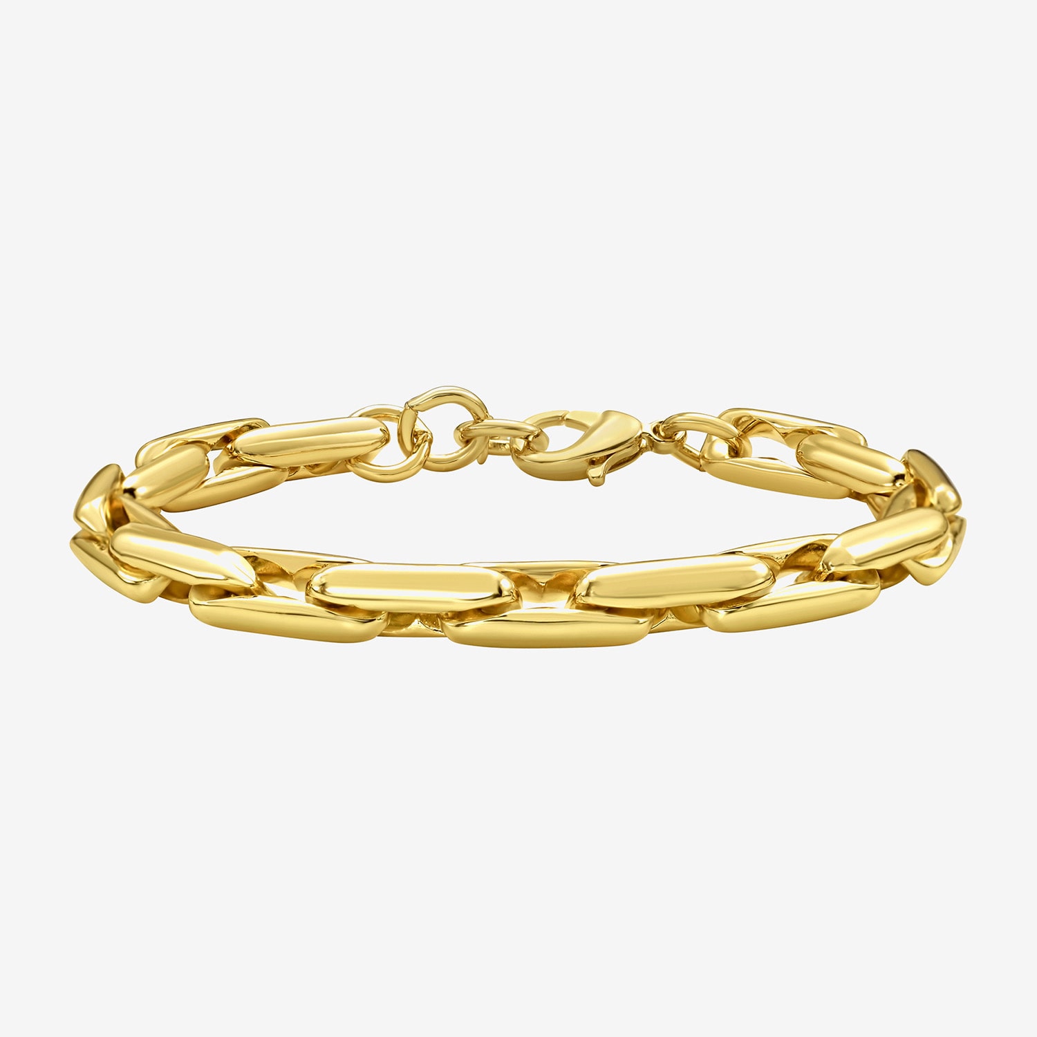 Rebecca Minkoff Infinite Gold Womens 14K Gold Over Brass Solid 7.5 Inch Link Bracelet