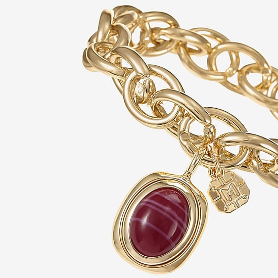 Monet Jewelry Womens Red Oval Stretch Bracelet