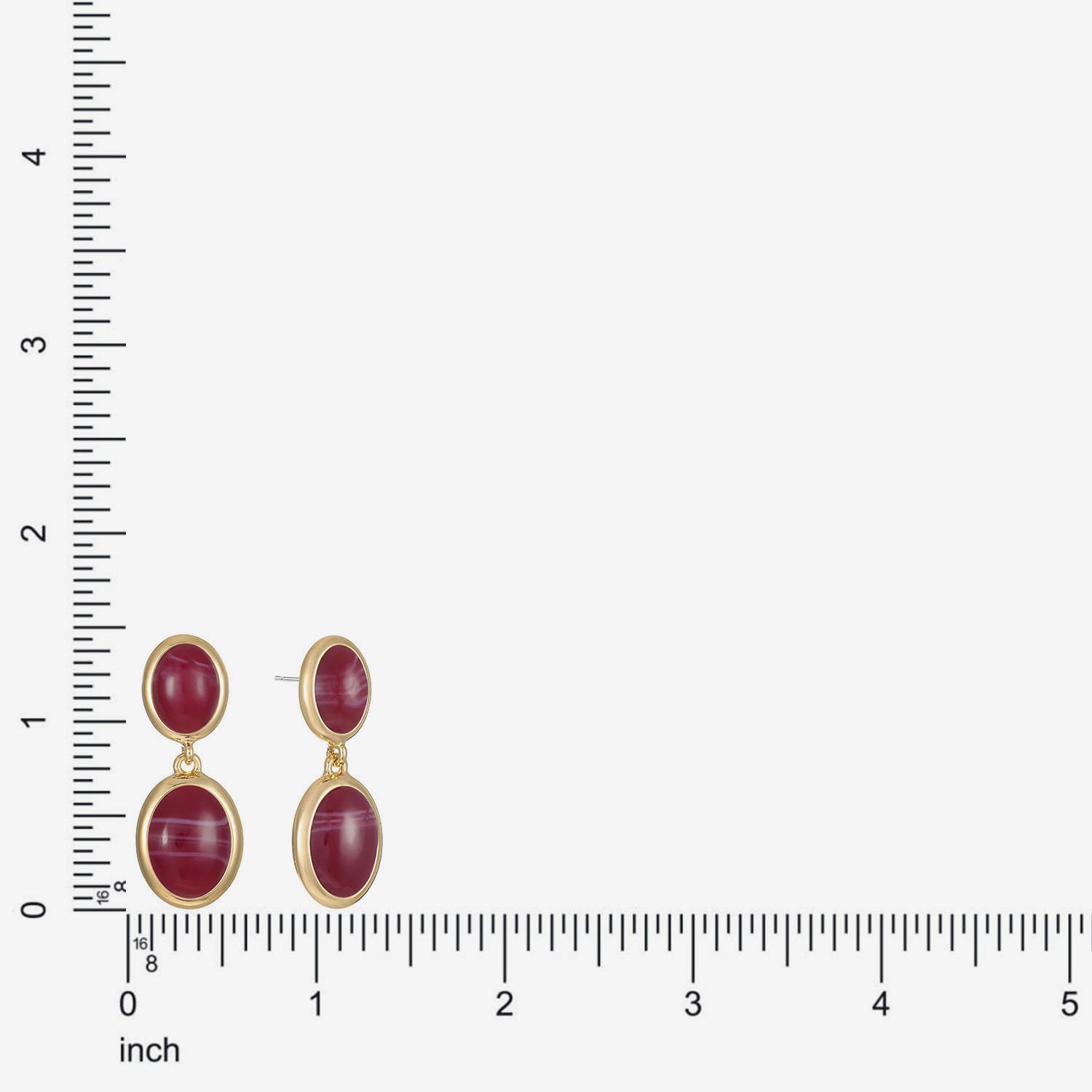 Monet Jewelry Womens Red Oval Hypoallergenic Drop Earrings