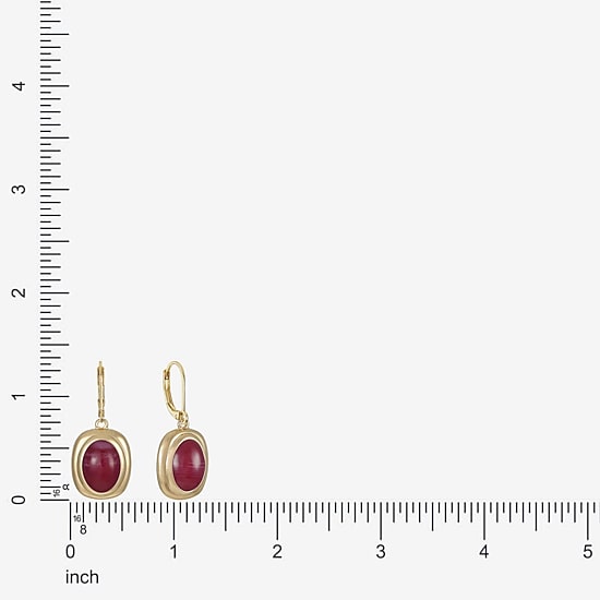 Monet Jewelry Womens Red Oval Drop Earrings