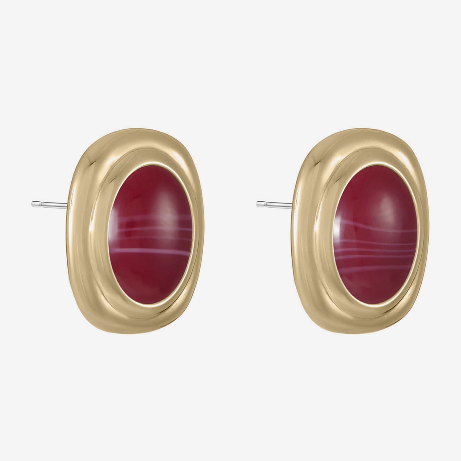 Monet Jewelry Red 23mm Oval Stud Earrings