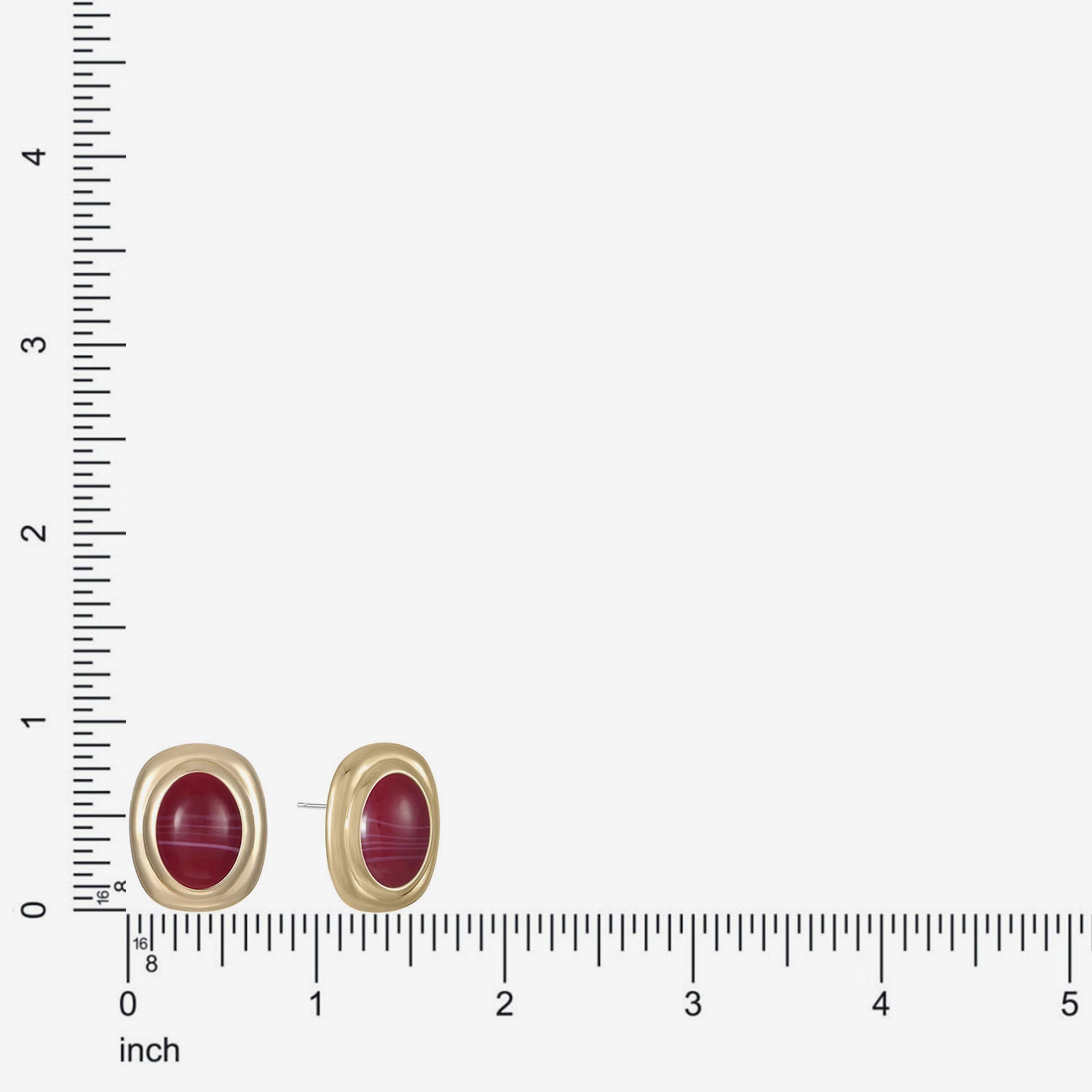 Monet Jewelry Red 23mm Oval Stud Earrings