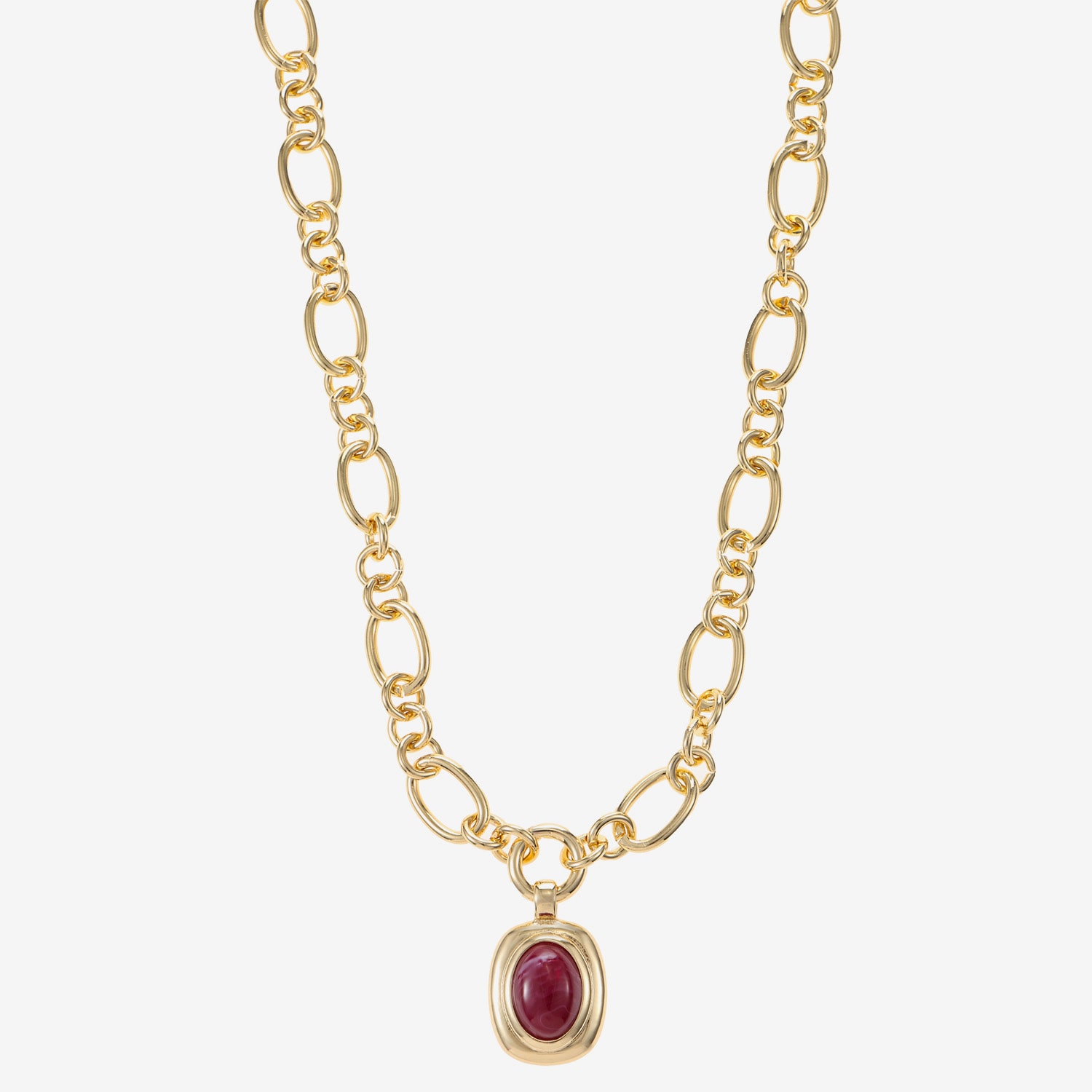 Monet Jewelry Womens Red Oval 18 Inch Pendant Necklace