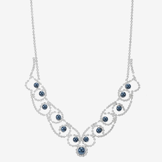 Monet Jewelry Womens Stainless Steel 17 Inch Collar Necklace