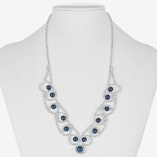 Monet Jewelry Womens Stainless Steel 17 Inch Collar Necklace