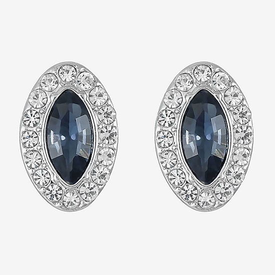 Monet Jewelry Red Glass 17mm Marquise Stud Earrings