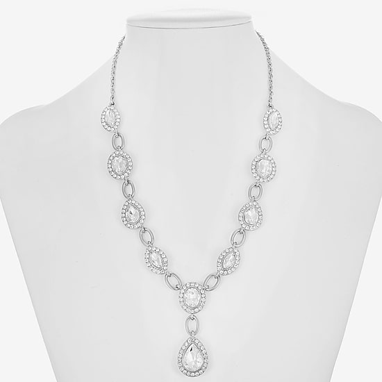 Monet Jewelry Womens Red Glass 17 Inch Y Necklace