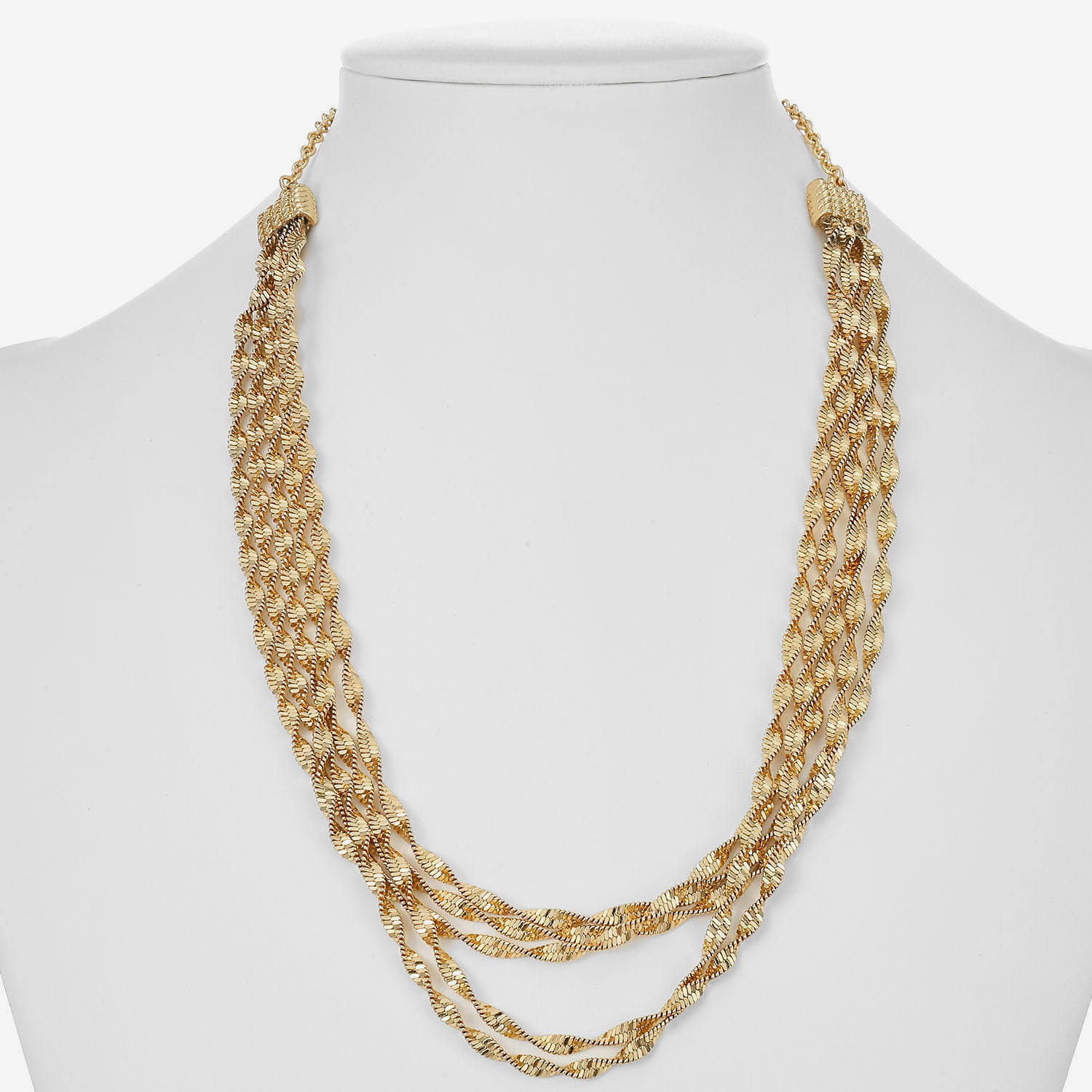 Monet Jewelry Womens Stainless Steel 17 Inch Strand Necklace