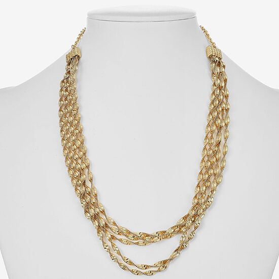 Monet Jewelry Womens Stainless Steel 17 Inch Strand Necklace