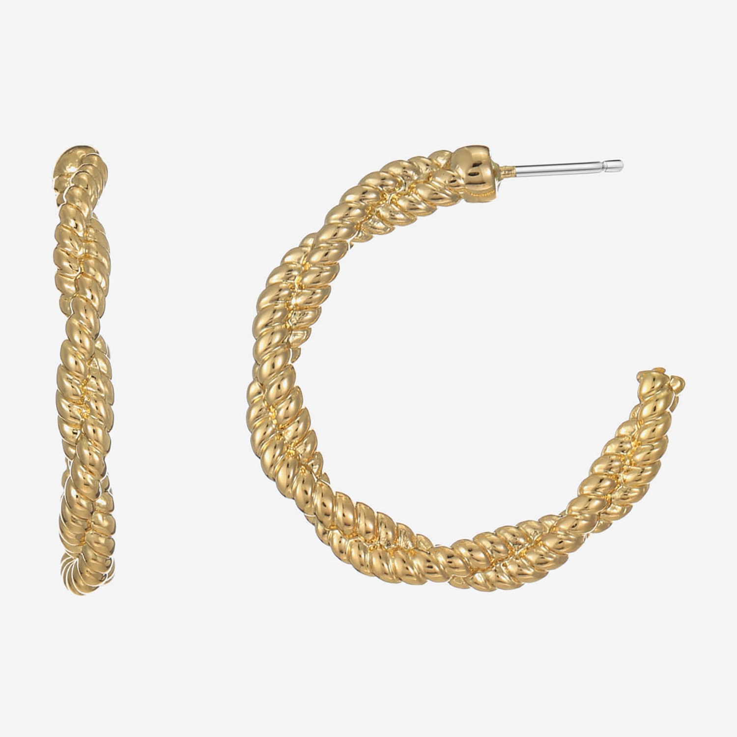 Monet Jewelry Womens 25mm Hypoallergenic Hoop Earrings