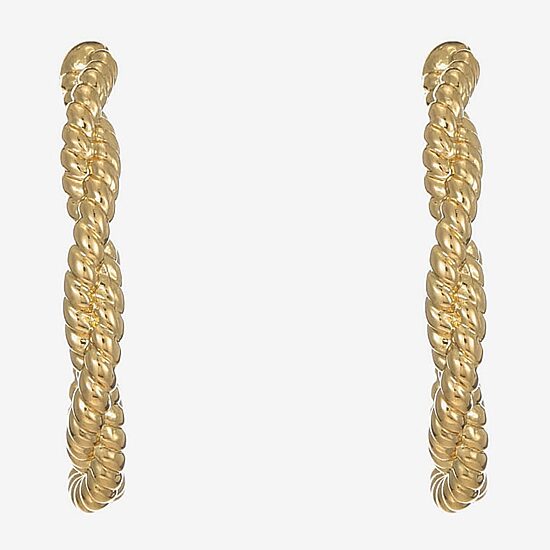 Monet Jewelry Womens 25mm Hypoallergenic Hoop Earrings