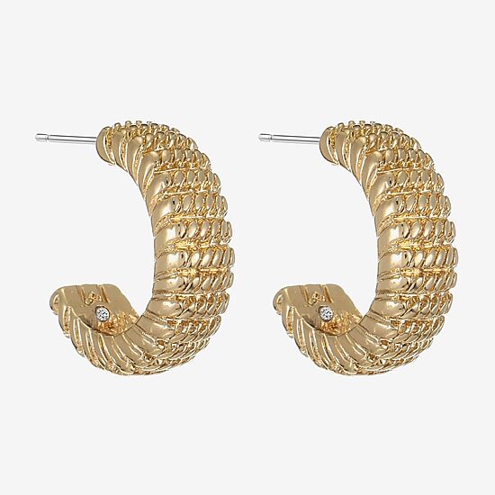 Monet Jewelry Womens 15mm Hypoallergenic Hoop Earrings