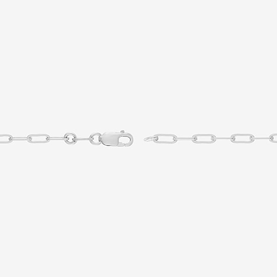Limited Quantities! Womens Sterling Silver 7.25 Inch Solid Paperclip Chain Bracelet