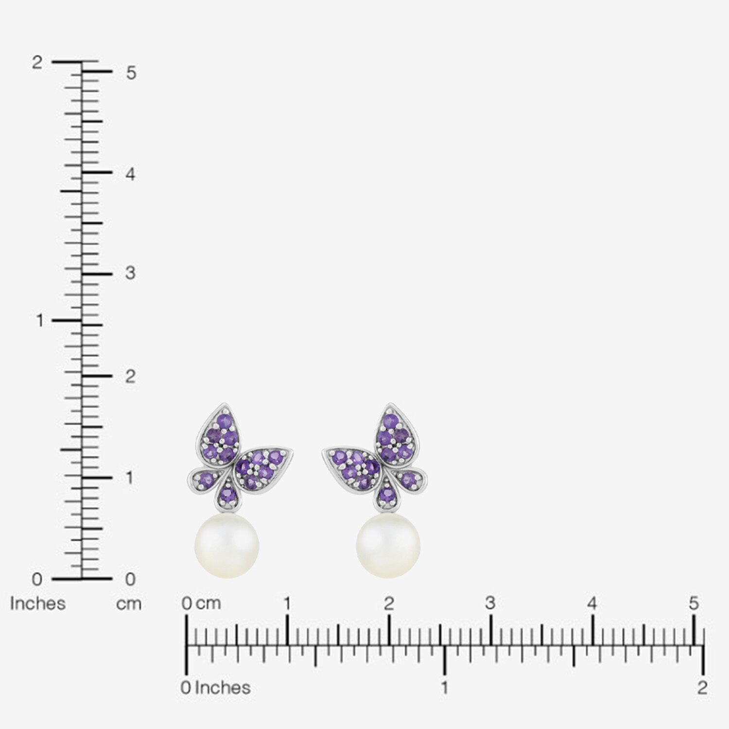 Limited Quantities! Womens Genuine White Cultured Freshwater Pearl Sterling Silver Butterfly Drop Earrings